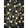 Image de Tapis en cuir recyclé éclats or noir 120x170
