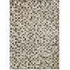 Image de Tapis en cuir recyclé motif damier gris clair 120x170