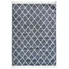 Image de Tapis coton croisillons en laine gris foncé 120x170