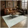 Image de Tapis en cuir recyclé naturel doré patchwork 120x170