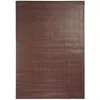 Image de SKIN - Tapis salon ou chambre en cuir tressé pour une ambiance chaleureuse 55 x 85 cm Marron Chocolat