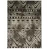 Image de Tapis moderne pour intérieur-extérieur noir et brun 120x170