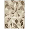 Image de Tapis moderne intérieur extérieur beige et brun 120x170