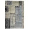 Image de Tapis extra-doux motif processeur ecru bleu 120x170