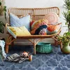 Image de Tapis à motifs arabesques bleu 133x180