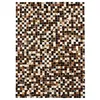 Image de Tapis - THE DECO FACTORY - Cuir Mosaïque - 140x200 cm - Cuir recyclé - Motif damier