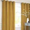 Image de Rideau Coton Look - Jaune - 140x250 Cm