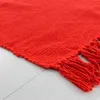 Image de Tapis en coton rouge 150x200
