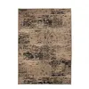 Image de Tapis vintage brun et noir motifs patchwork 140x200