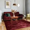 Image de Tapis à base fine et souple extra doux rouge bourgogne 160x230