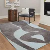 Image de Tapis en laine motifs contemporains marron 160x230