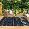 Image de Tapis intérieur-extérieur vintage bleu noir 160x230