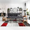 Image de Tapis vintage à motifs cubes rouge 160x230