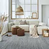 Image de Tapis tressé en jute gris 160x230 - style bohème