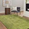 Image de Tapis en coton et polyester lavable tissé plat vert 160x230