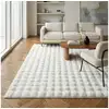 Image de Tapis extra doux effet poudreuse relief blanc 190x290