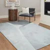 Image de Tapis doux moderne motifs géométriques gris 190x240