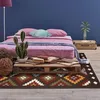 Image de Tapis en laine à motifs aztèques marron 160x230