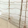 Image de Store voilage effet soie avec du coton et jute écru 45x200