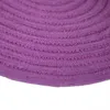 Image de Tapis en coton réversible effet cordage violet 50x80