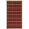Image de Tapis tissé à rayures rouge 60x110