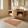 Image de Tapis en jute et coton beige et orange 60x90 - style bohème