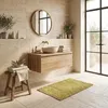 Image de Tapis en jute et coton beige et vert anis 60x90 - style bohème