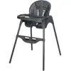 Image de Bébé confort meely+ chaise haute 2 en 1 gris dossier inclinable avec plateau ajustable 3 positions harnais 5 points 2695130210