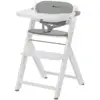 Image de Chaise haute evolutive bebeconfort timba2 coussin gris blanc harnais 3 points plateau amovible assise et repose-pieds reglables 6 mois 110 kg 2740431210