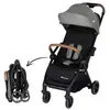 Image de Poussette citadine ultra compacte 0-22 kg avec pliage automatique 3 positions dossier inclinable harnais 5 points noir 1147077210