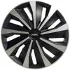 Image de Lot de 4 enjoliveurs 16 pouces - wrc - bicolor noir & carbon style - facile a installer