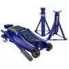 Image de Cric hydraulique rouleur 1,8t + 2 chandelles 2t - michelin - ht de levage cric : 105-350mm - ht de levage chandelles : 266-355 mm