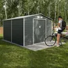 Image de Abri de jardin métal gris 825 m2 + kit dancrage