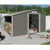 Image de Abri de jardin métal avec bûcher 813 m² Trigano + kit dancrage