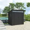 Image de Abri de jardin moderne 3m2 Gris Anthracite monopente en acier galvanisé