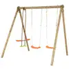 Image de Portique bois aleo by trigano darifou 2 balançoires hauteur 230 cm pin traité classe iv DARIFOU