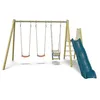 Image de Portique en bois - 3 agrès avec toboggan - AMILY - ALEO BY TRIGANO