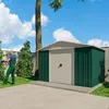 Image de Abri de jardin métal vert 64 m2 Yardmaster + kit dancrage