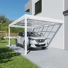 Image de Carport adossé aluminium Blanc Trigano - LIBECCIO WALL - 16 m²