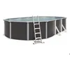 Image de Piscine hors sol acier ovale 760 x 455 x 132 m anthracite VARUNA