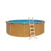 Image de Piscine hors sol acier ronde Ø 455 x 132 m aspect bois OSMOSE