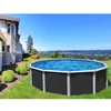 Image de Kit Piscine hors sol acier TRIGANO Osmose - 395 x 132 cm - Ronde (Livrée avec kit filtration tapis de sol et échelle de sécurité)