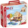 Image de Chalet A Peindre 85 Pieces - Jeu De Construction En Bois Naturel, Accessoires Et Peinture Inclus, 26x24x9 Cm