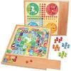 Image de Jeux De L'oie Et Petits Chevaux - Plateau Avec Plumier En Bois