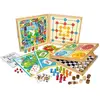 Image de Jeujura Coffret De Jeux Classiques - 80 Regles - Pions Bois
