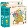 Image de Magnets en bois - Jeujura - Carte de France - 100 pièces - 33 x 33 cm - Pour enfants à partir de 3 ans