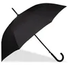 Image de Isotoner Parapluie canne ultra dérperlant solide ouverture automatique/ fermeture manuelle noir femme