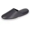 Image de Isotoner Chaussons tout cuir semelle confort noir homme