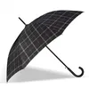 Image de Isotoner Parapluie canne ultra dérperlant solide ouverture automatique/ fermeture manuelle carreaux homme femme