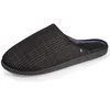 Image de Isotoner Chaussons semelle très confortable noir/tartan homme
